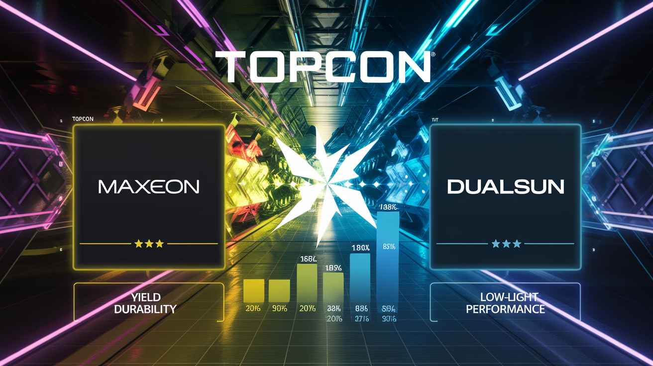 Comparatif entre panneaux solaires TopCon et Half-Cut, avec marques Maxeon et DualSun