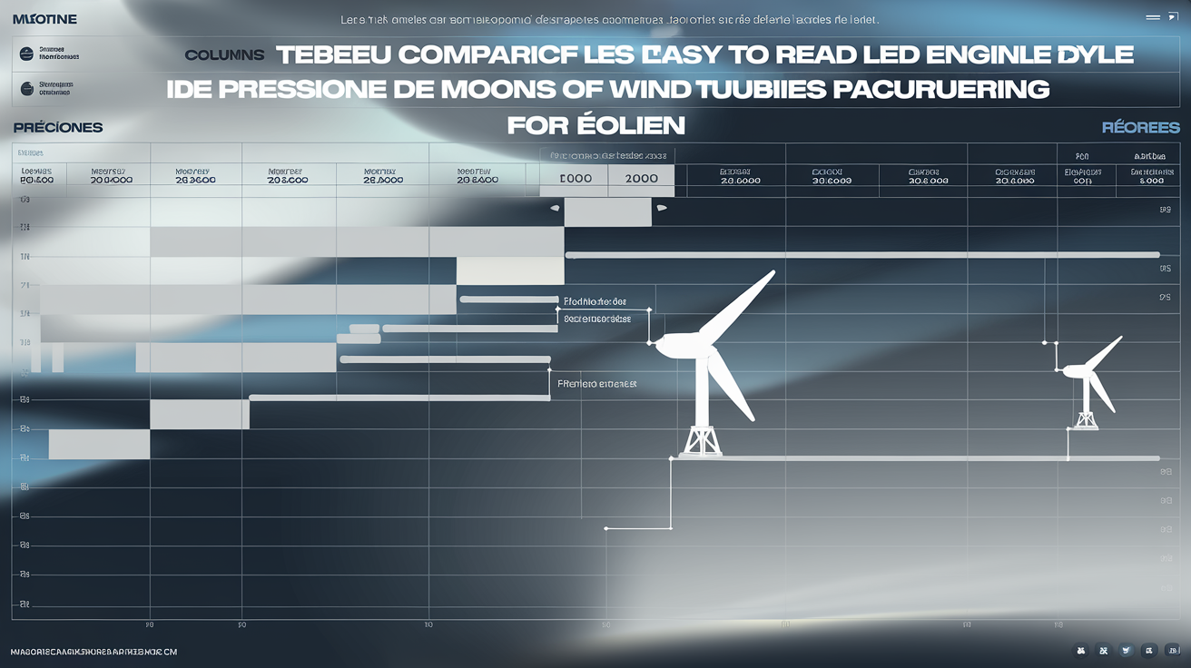 Tableau comparatif des girouettes pour éoliennes